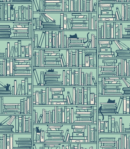 Patchwork Baumwolle - Sarah Watts - Reading Nook - Library Soft Aqua